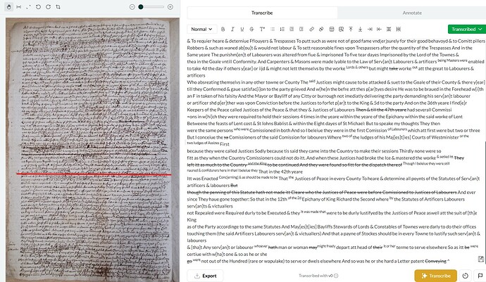 Word count limit for image transcriptions